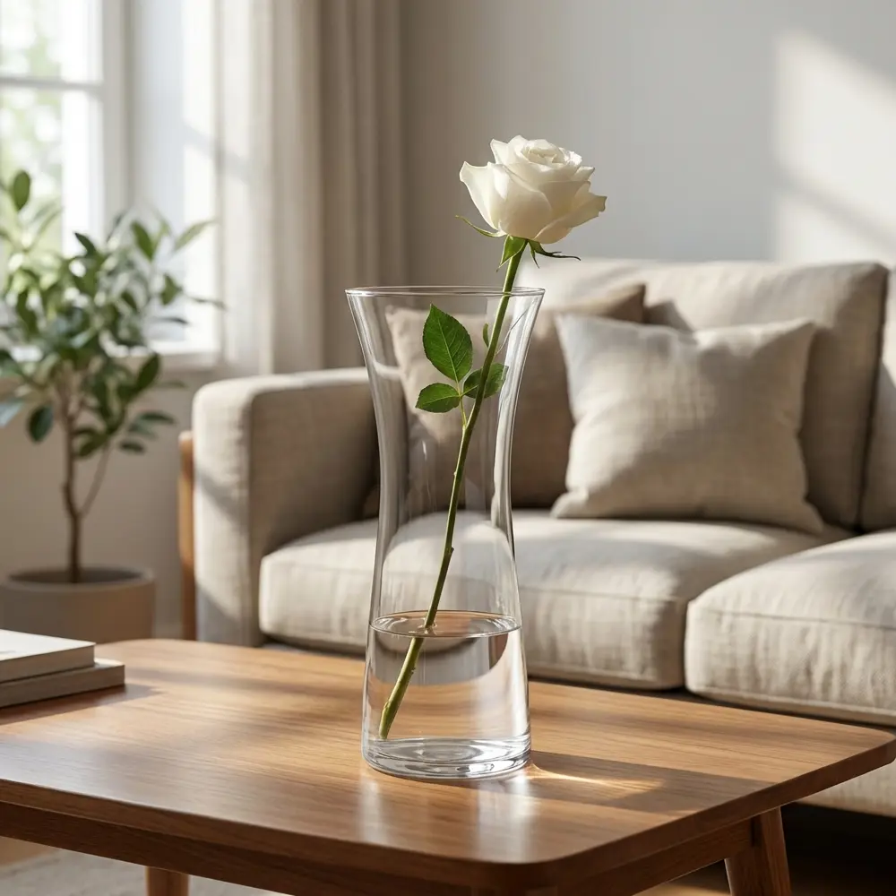 Ваза Simax Rose стекло цвет прозрачный 30 см 89456064 STLM-2029892 Santreyd 