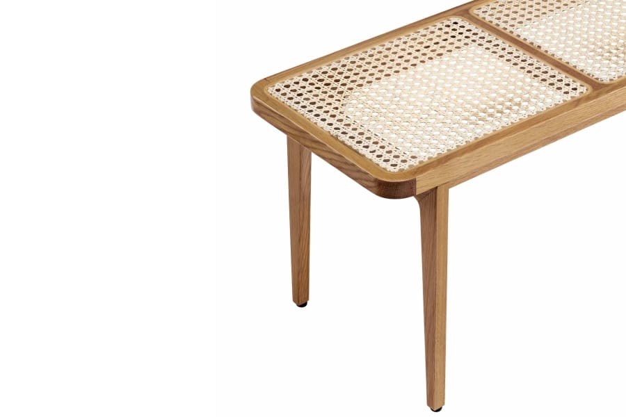 Скамейка из французского дуба и ротанга NORR11 Le Roi ARCH-00130998 - Вид №2