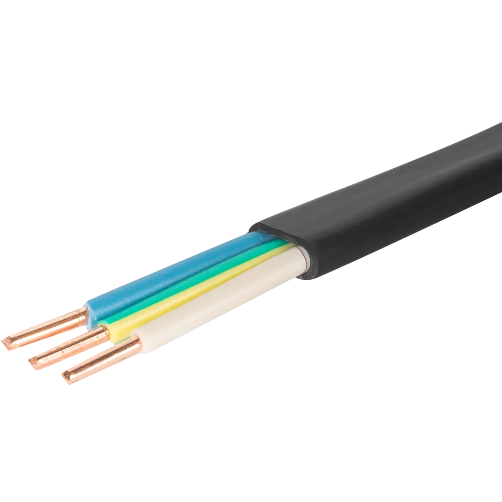 Кабель Electraline ВВГп-НГ(А) 3х4, на отрез, ГОСТ STLM-2056238