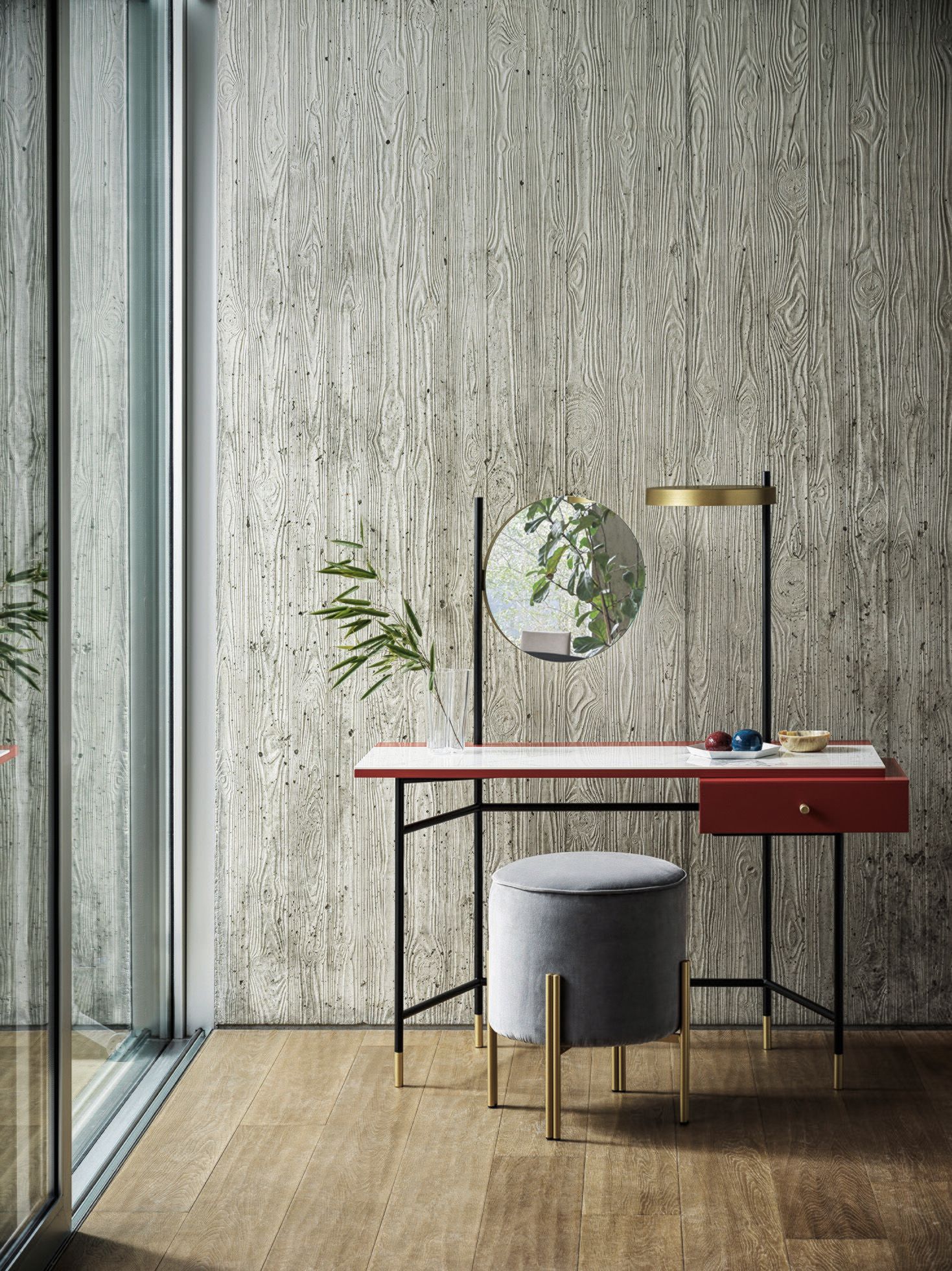 Стальной стол с меламиновой столешницей и ящиком Bontempi Casa VANITY ARCH-00057775 - Вид №1