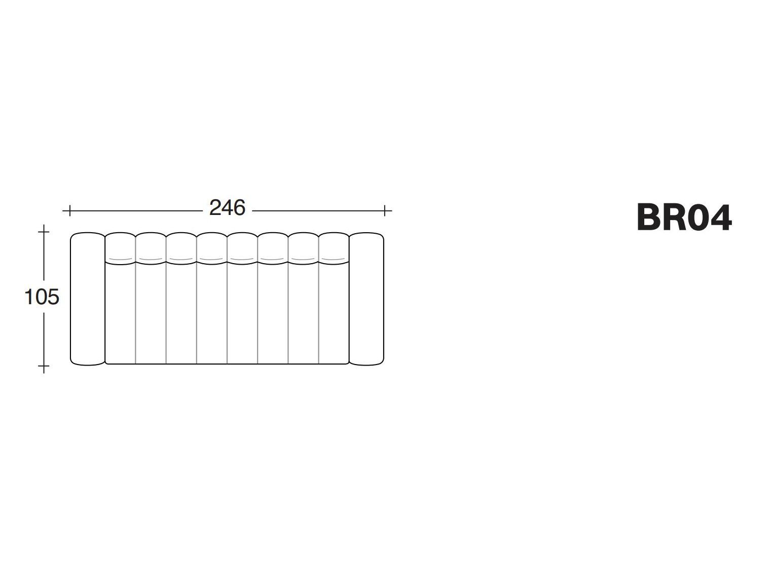 4-местный тканевый линейный диван VALENTINI ARCH-00127827 - Вид №6