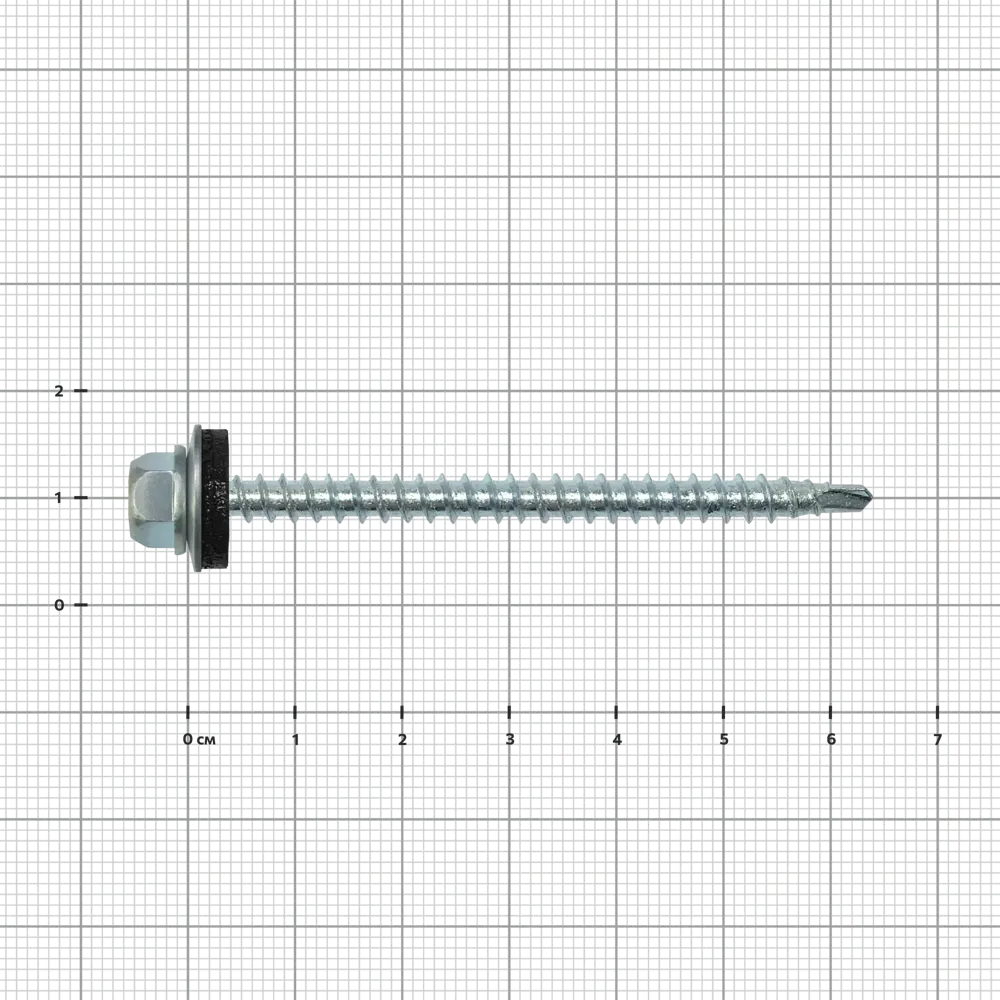 Саморезы кровельные по дереву DILWIS с пресс-шайбой со сверлом 4.8x64 мм на вес 89372452 STLM-2012485  - Вид №2