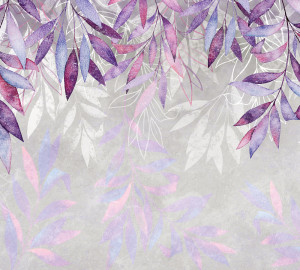 85283392 Фотообои Пурпурные листья флизелиновые 300x270 см L13-512 3D FLIZART STLM-0060868 FBRUSH