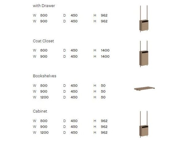 Окрашенный металлический книжный шкаф с креплением пол-потолок с ящиками Ersa FIELD ARCH-00071706 - Вид №3
