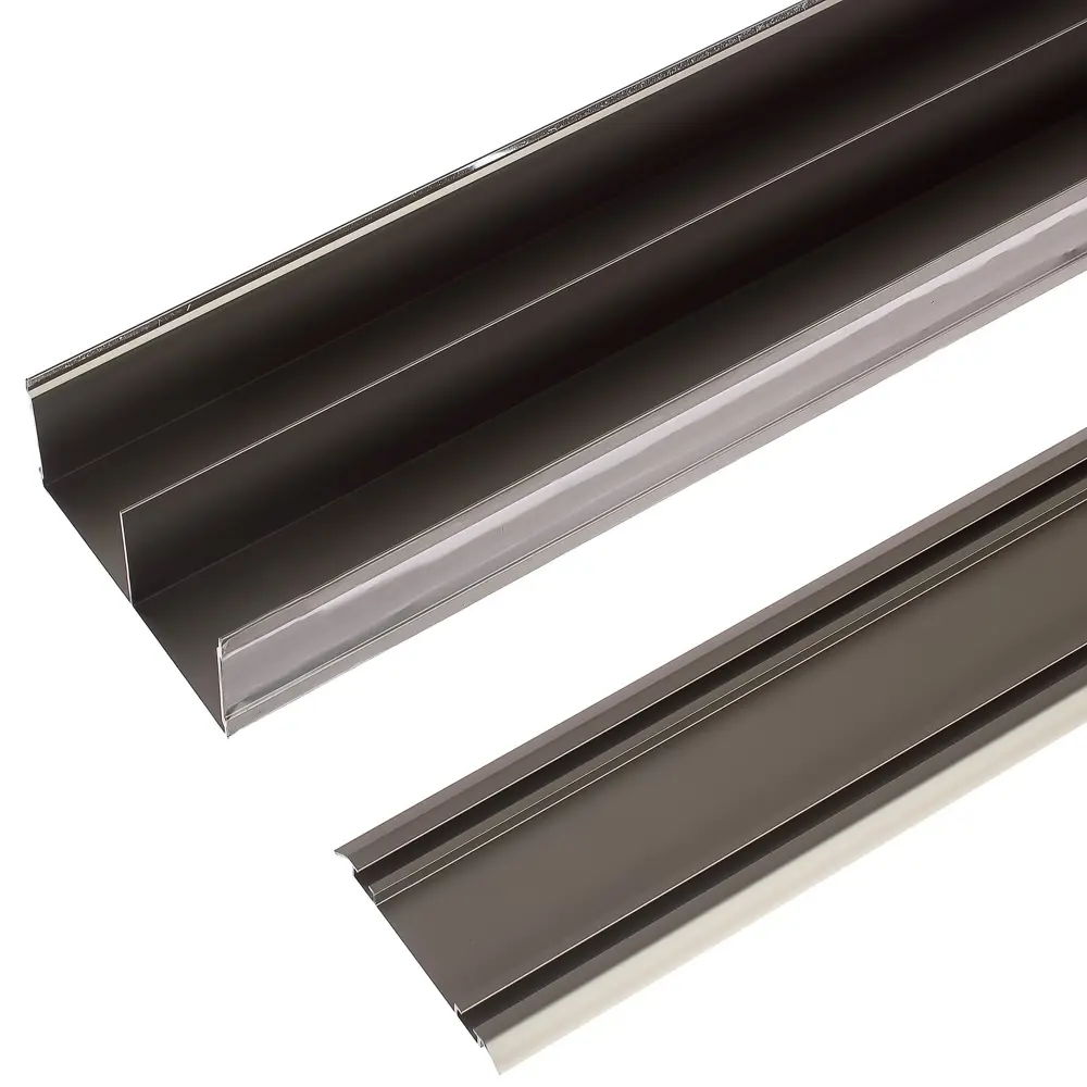 Комплект направляющих для дверей Spaceo 1383 мм алюминий цвет шампань STLM-2003822 - Вид №1