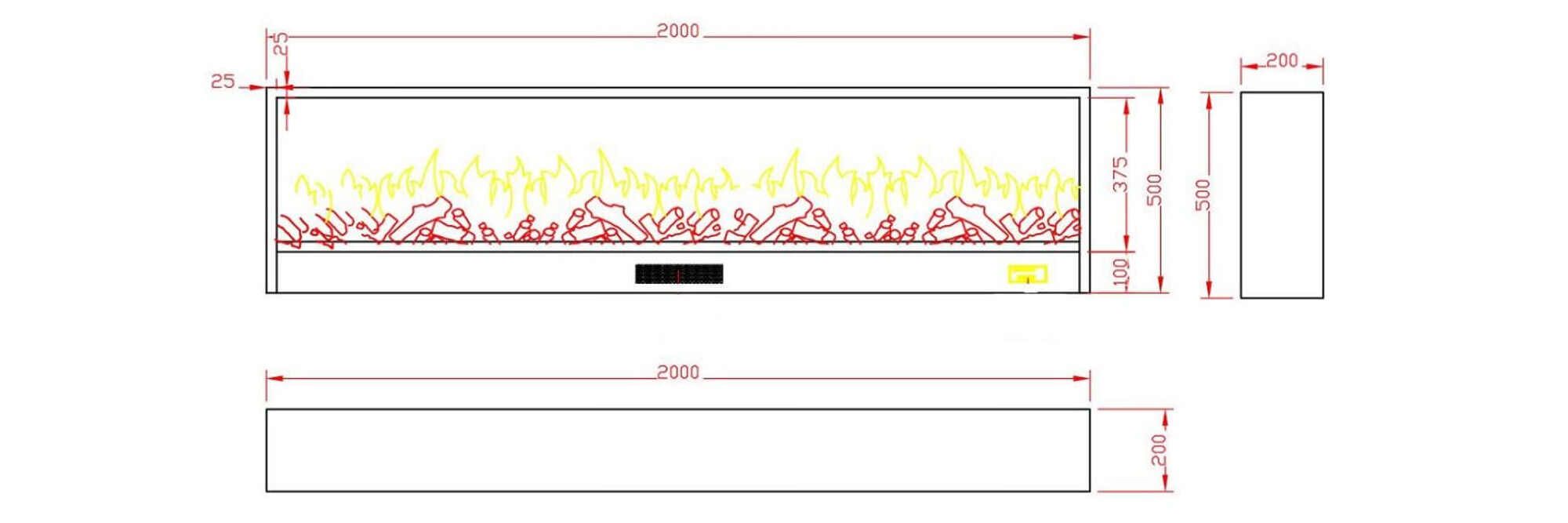 Встроенный электрический камин SINED VESUVIO ARCH-00143800 - Вид №8