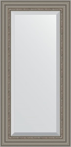 BY 1247 Зеркало с фацетом в багетной раме - римское серебро 88 mm EVOFORM Exclusive