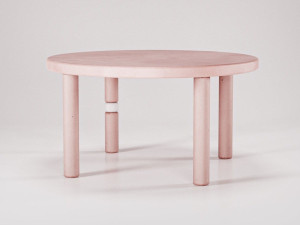 Бетонный круглый обеденный стол