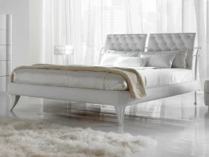 CorteZari Двуспальная кровать с мягким изголовьем Zoe silver