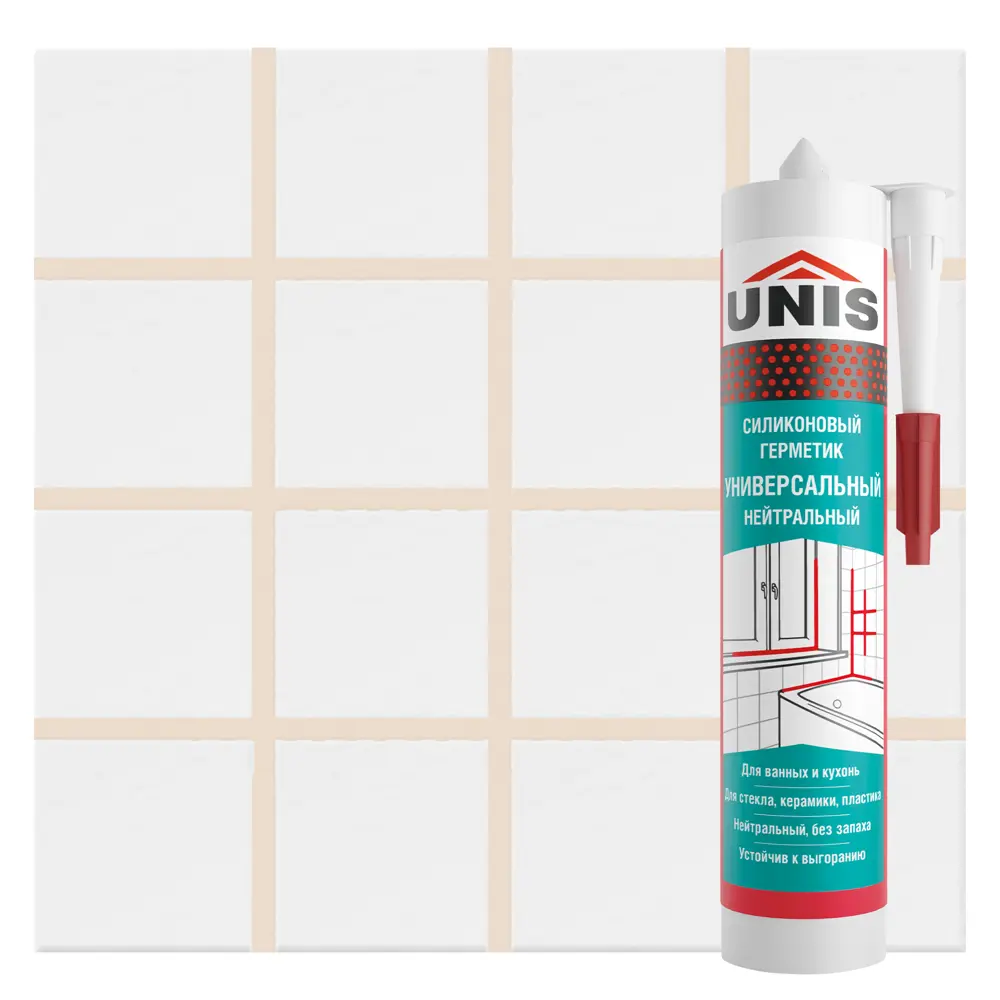 Герметик силиконовый Unis UN-80 багамы 300 мл Santreyd STLM-2041779