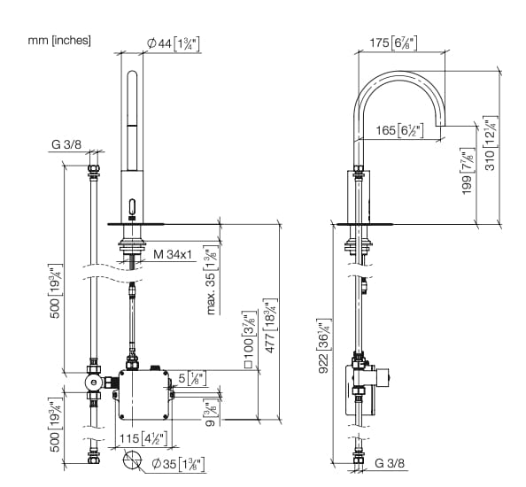 Напольный инфракрасный смеситель для раковины DornBracht MEM ARCH-00132651 - Вид №5