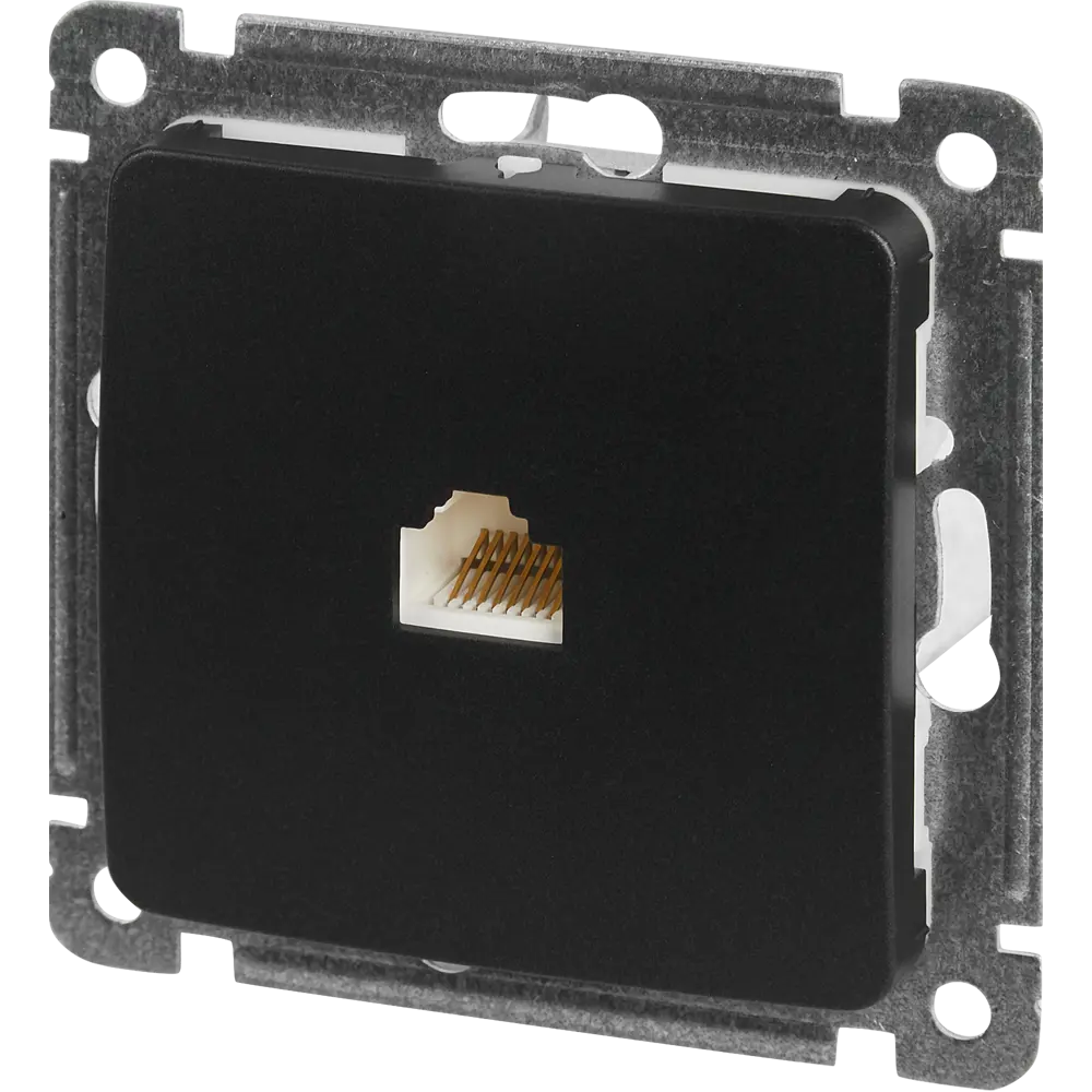 Розетка компьютерная встраиваемая Hegel РСК-400-08 цвет черный STLM-2036626 - Вид №1