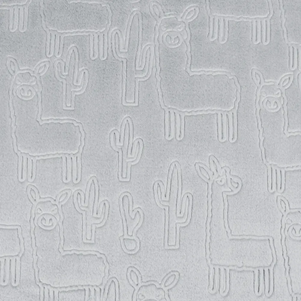 Плед «Ламы», 140x200 см, фланель, цвет серый BELEZZA STLM-2153694 - Вид №1