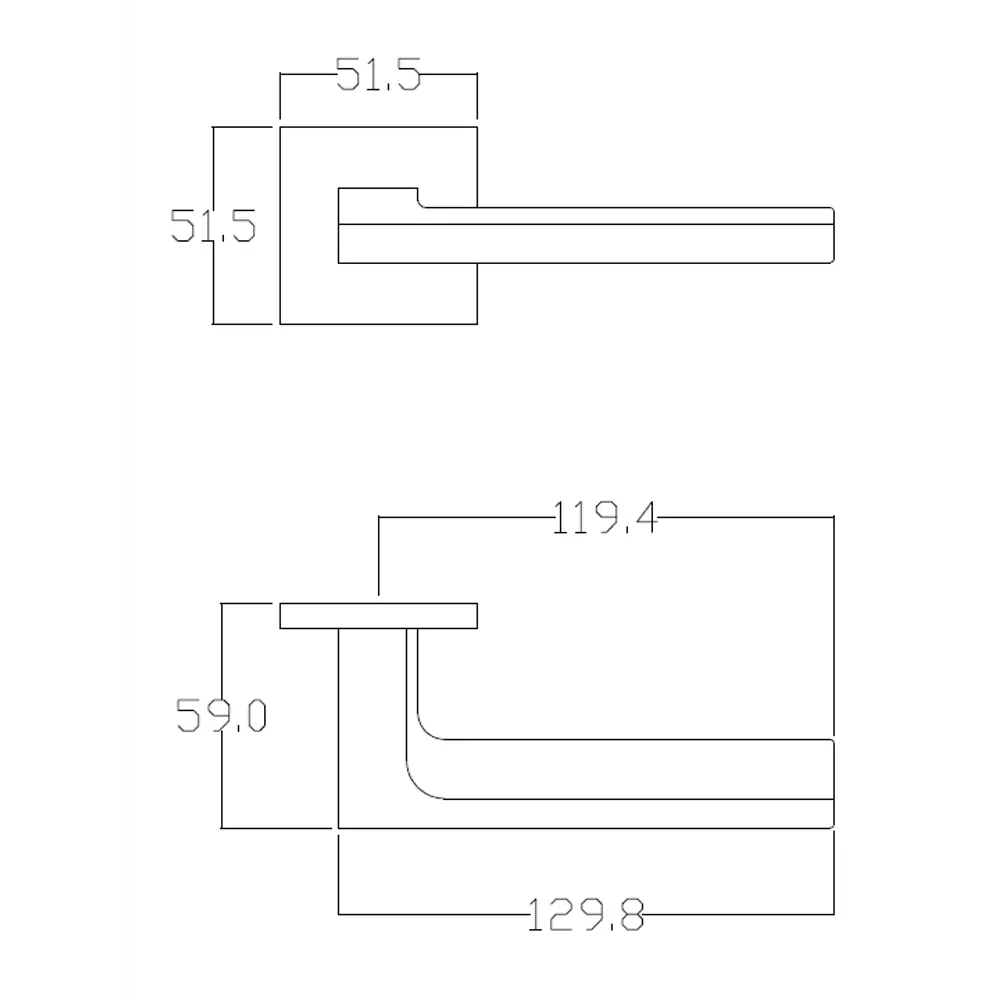Дверные ручки EDSON EDS-121H-Q2 в элегантном черном исполнении 85170396 STLM-0059392 - Вид №4