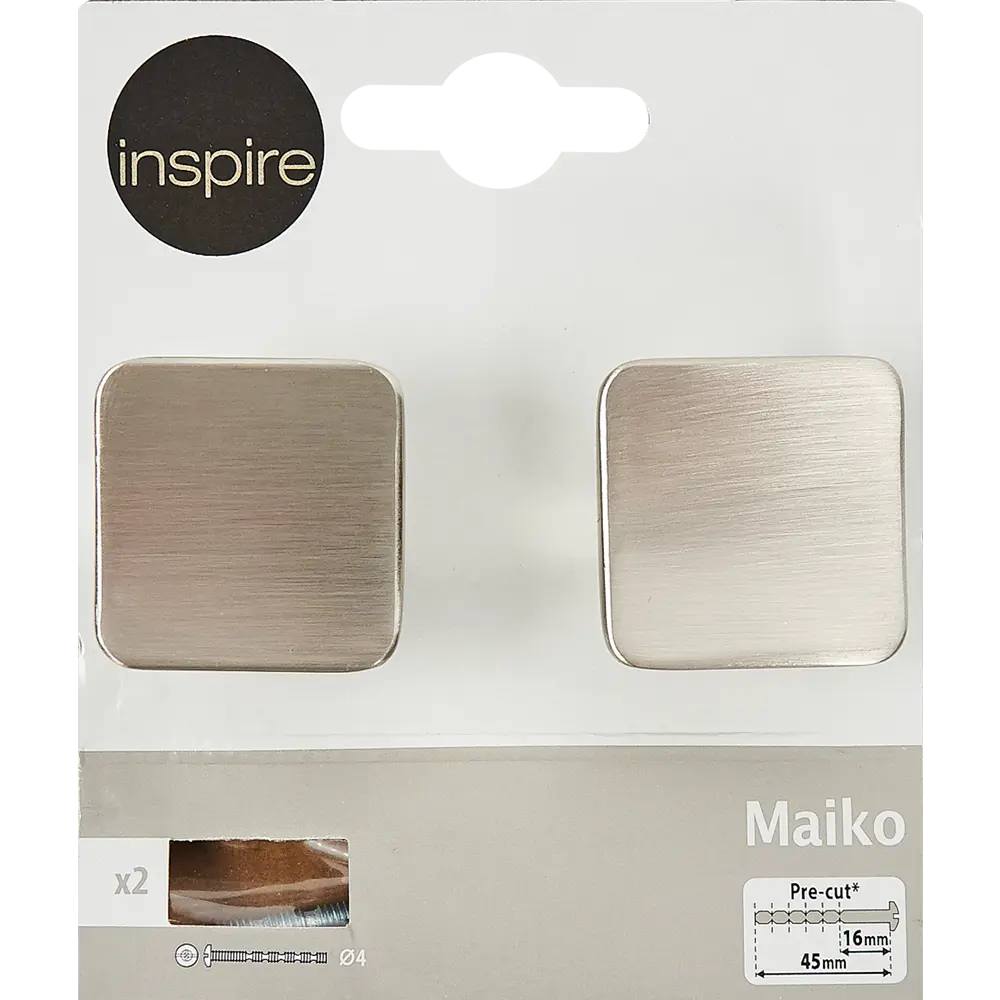 Ручка-кнопка мебельная Inspire Maiko 300 мм, цвет белый/серебристый, 2 шт STLM-2185271 - Вид №5