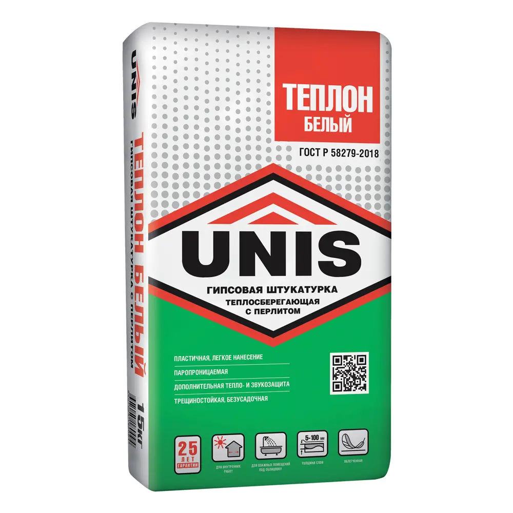 Штукатурка гипсовая Unis Теплон Белый 15 кг STLM-2068070