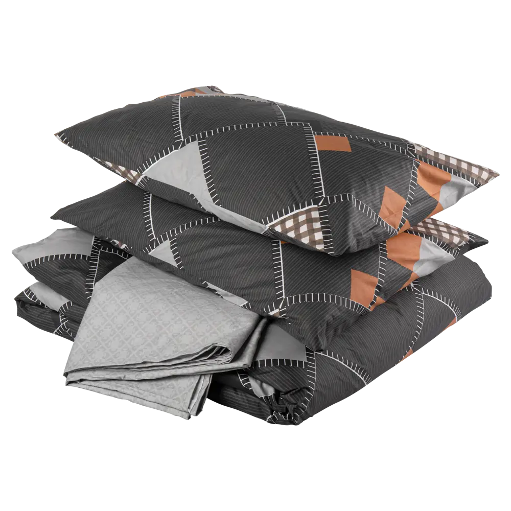 Комплект постельного белья Amore Mio Кварта евро сатин разноцветный STLM-2043330 - Вид №1