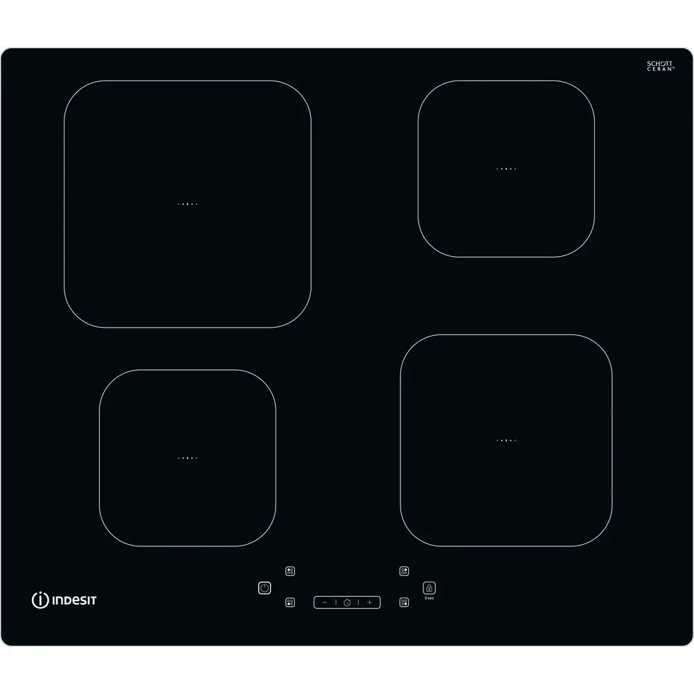 Варочная панель индукционная Indesit IS 15Q60 NE 4 конфорки 59х51 см цвет чёрный STLM-2175340 - Вид №1