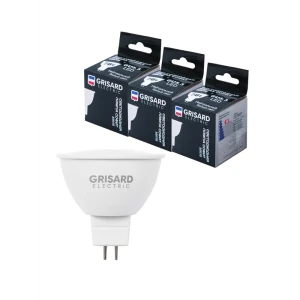 Набор ламп Grisard electric MR16 GU5.3 7Вт 4000К 220В GRE-002-0067(3) GU5.3 176–264 В 7 Вт спот матовая 630 Лм нейтральный белый свет 3 шт