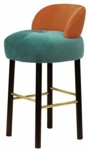 Moanne Бархатный стул с подставкой для ног Majestic