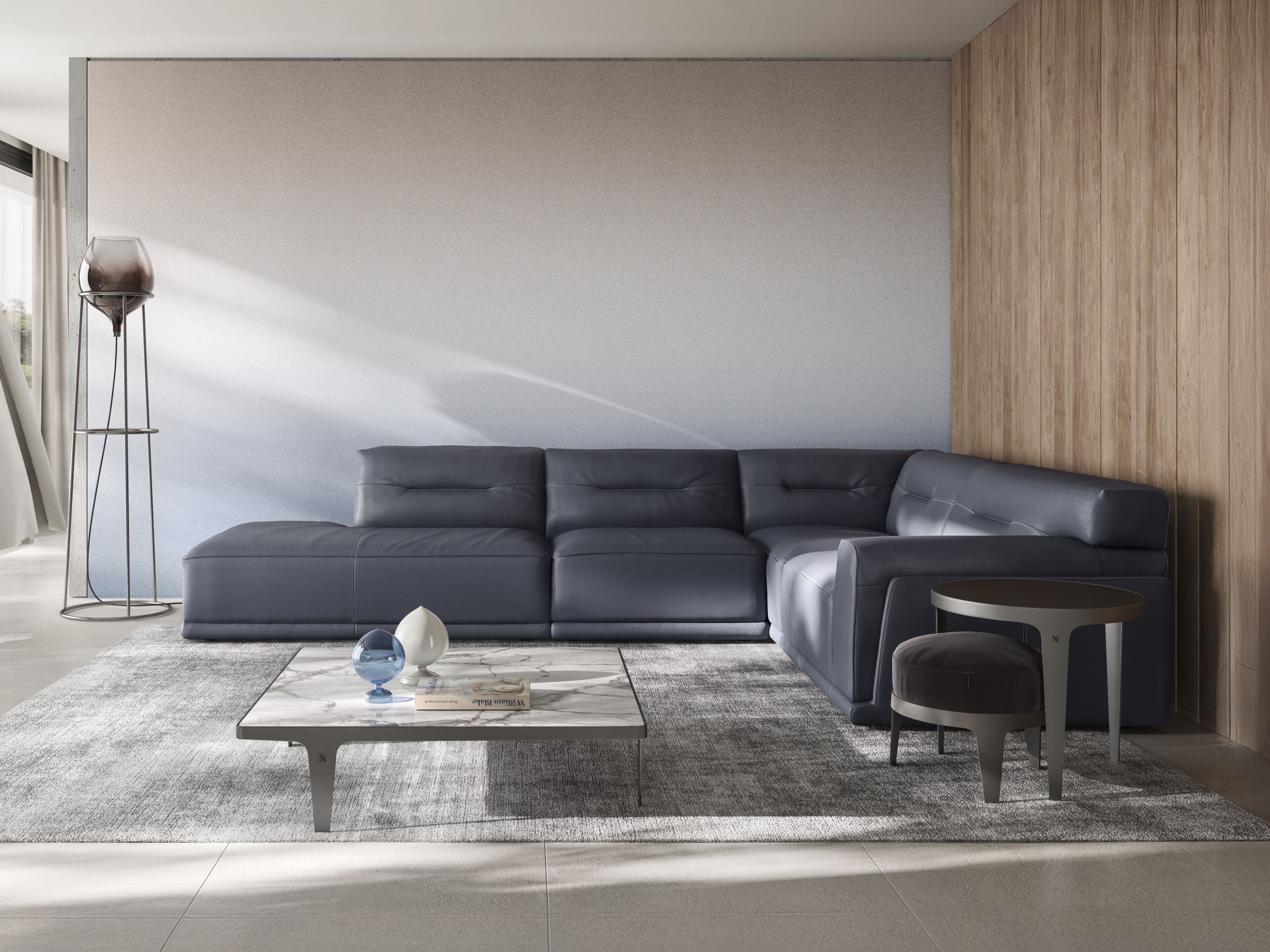 Угловой диван из ткани Natuzzi Italia Dorian ARCH-00115956 - Вид №4