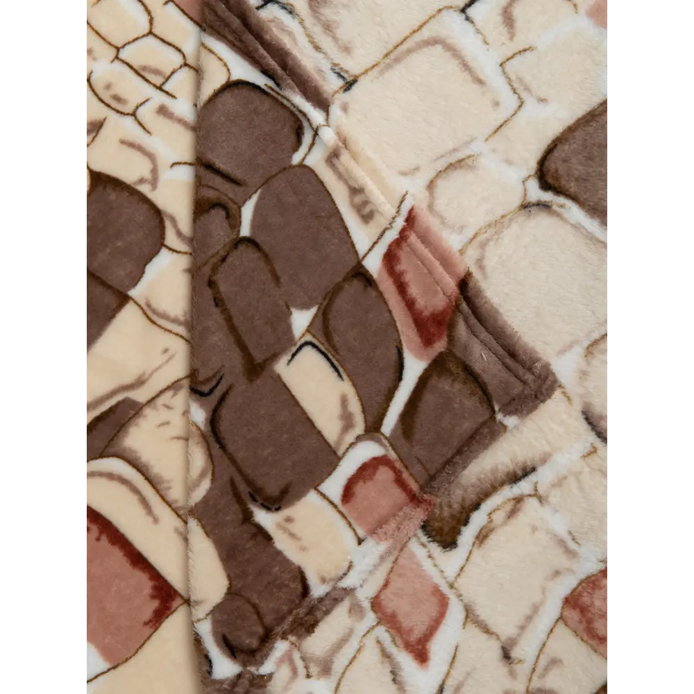 Плед Камешки 150x200 см фланель цвет бежевый TEXREPUBLIC Печатный STLM-2051815