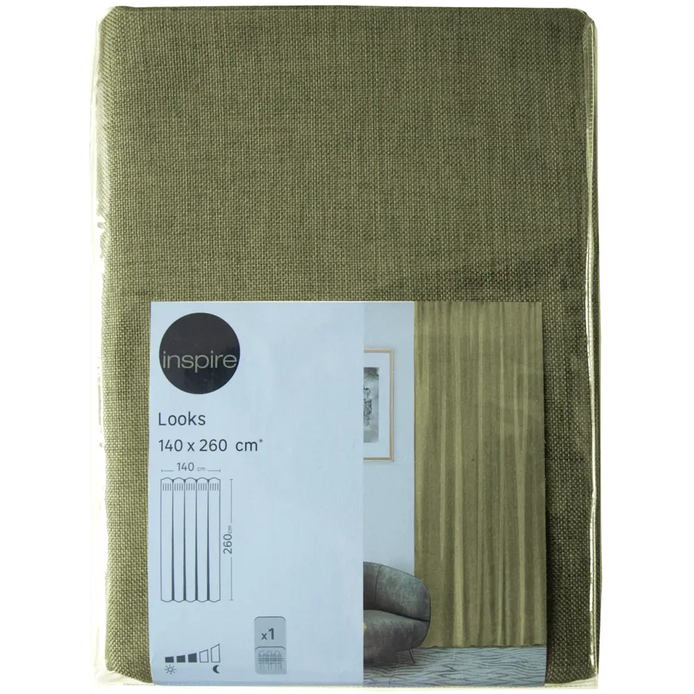 Штора на ленте Seasons Looks 140х260 см Green цвет зеленый STLM-2194532 - Вид №6