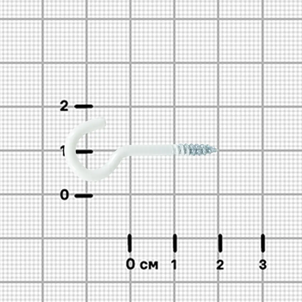 Шуруп-крюк 3x20 мм сталь RAL9003 12 шт Santreyd STLM-2088884 - Вид №1