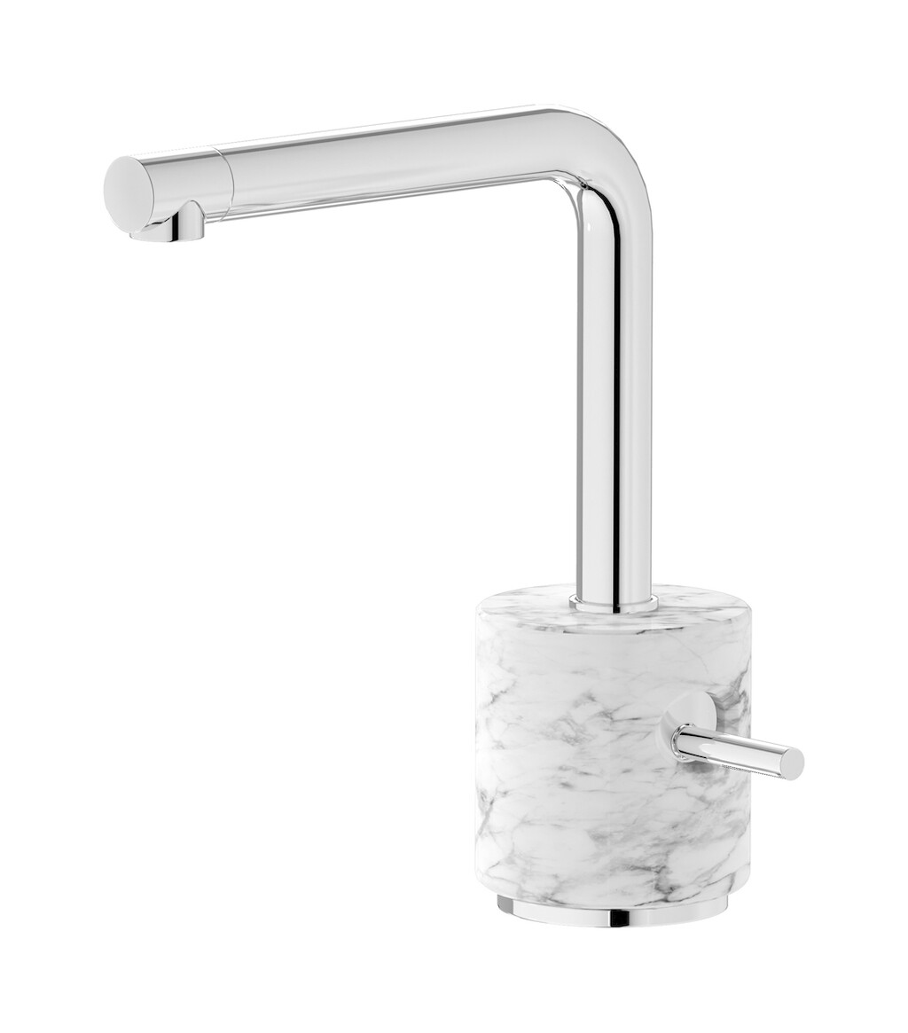 Смеситель для раковины на 1 отверстие в комплекте с донным клапаном WE ARE IB mm200cc_1 Chrome Marmo