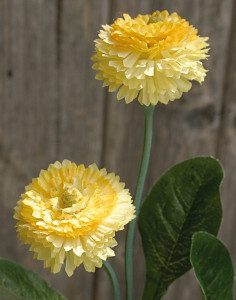 3190 330 a2 Искусственный цветок Bellis, 2 цветка, 26 см, желтый H-andreas