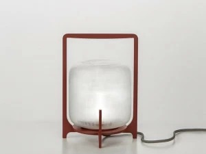 Warli Настольная светодиодная лампа из нержавеющей стали и стекла