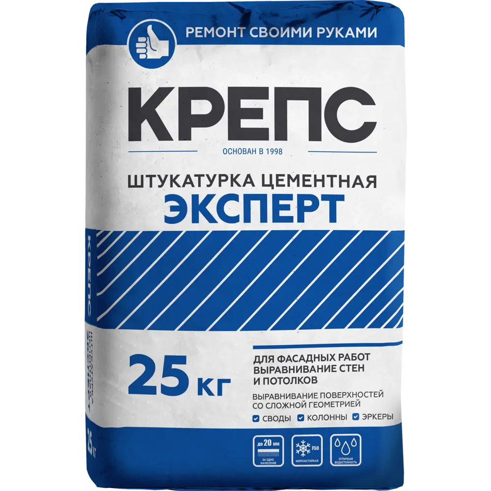 Штукатурка цементная Крепс Эксперт 25 кг STLM-2003599