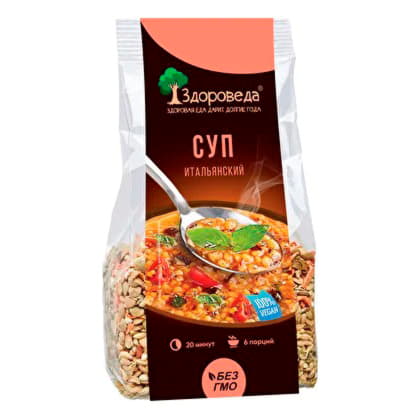 Суп Итальянский с красной чечевицей и макароны Здороведа 250 г Santreyd 13071 - Вид №1