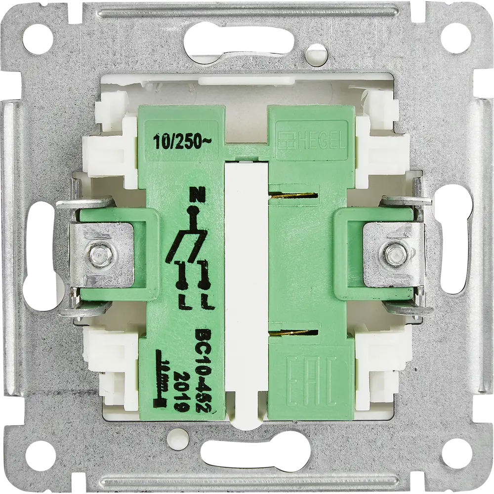 Выключатель встраиваемый Hegel Мастер 2 клавиши цвет серебро 82493625 STLM-2128608  - Вид №2