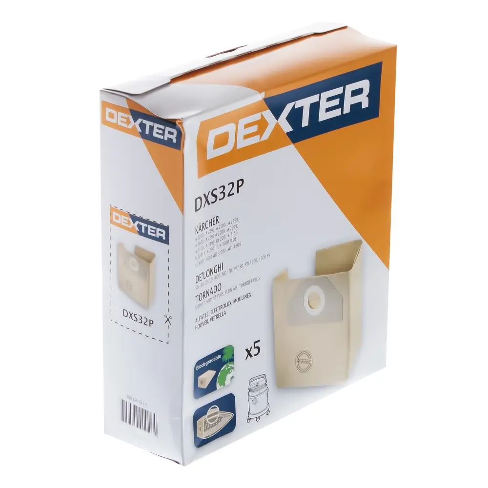Мешки бумажные для пылесоса Dexter DXS32P 20 л, 5 шт STLM-2043112 - Вид №5