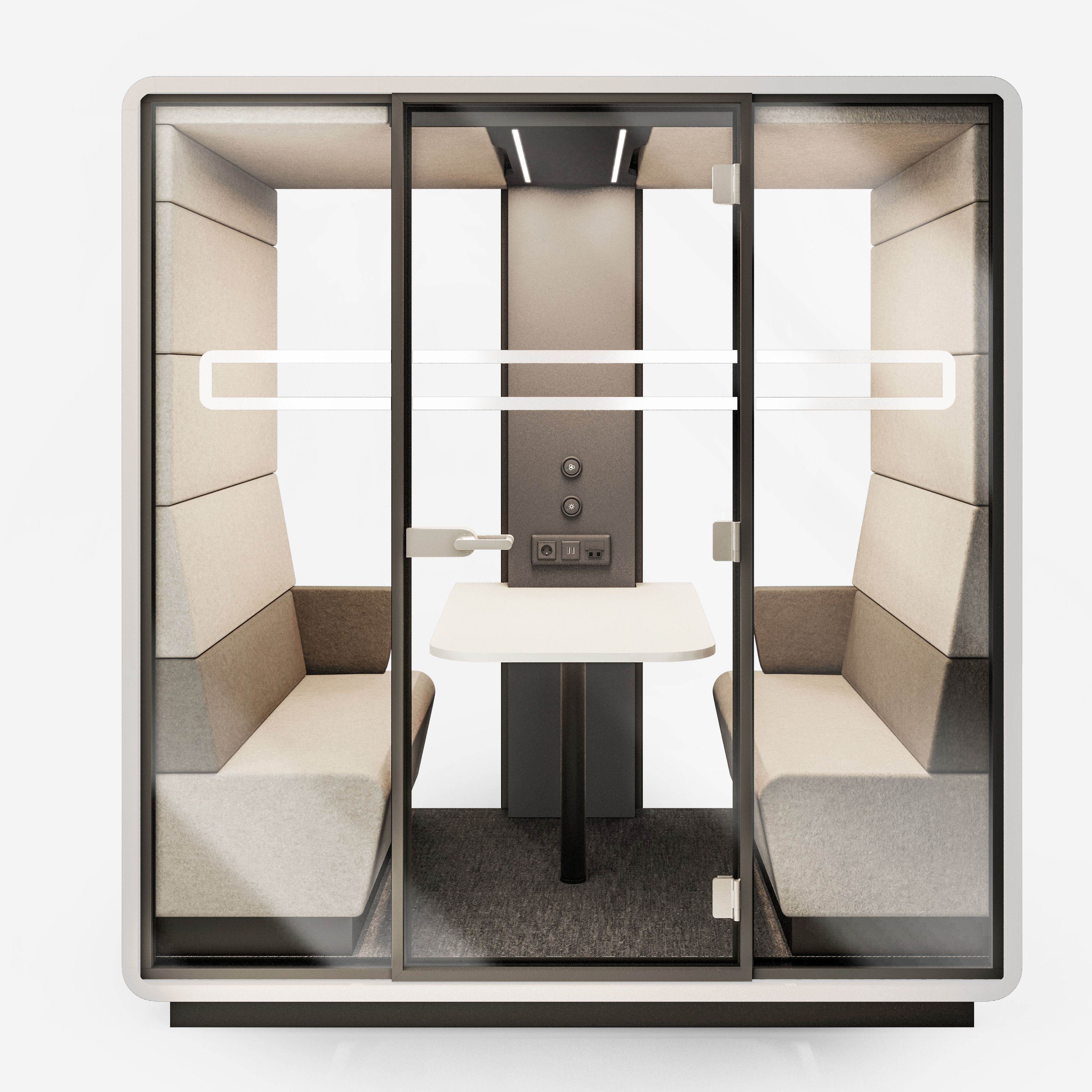 Многосторонняя акустическая офисная кабина со встроенным освещением Mikomax Smart Office Hushoffice ARCH-00086277 - Вид №26