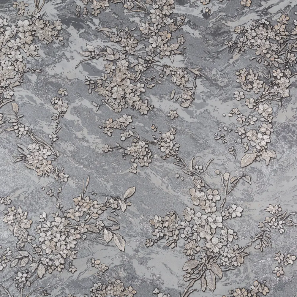 Обои флизелиновые Palitra Planet Lili темно-серые с текстурным рельефом 89373827 STLM-0819922 - Вид №1