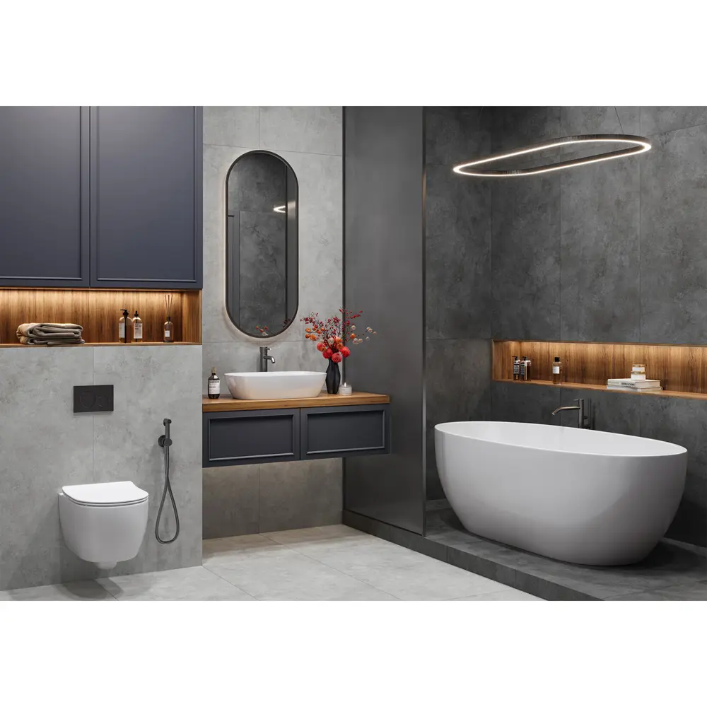 Глазурованный керамогранит Alma Ceramica Power 70 60x120 см 1.44 м² матовый цвет серый STLM-2121160