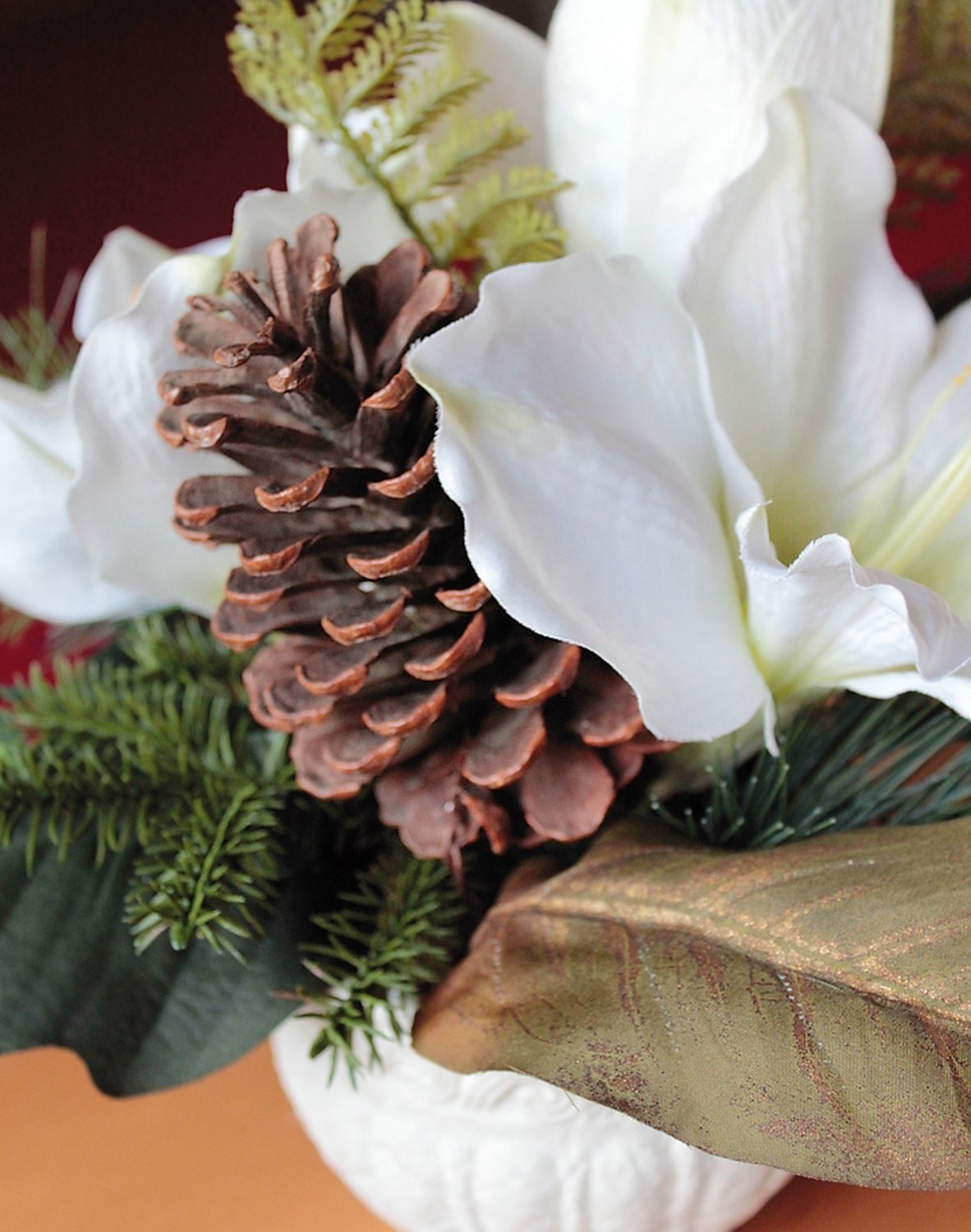 Композиция из искусственного амариллиса, горшок, 25 см, Ø 30 см, бежево-белый Santreyd 1477 778 a3 - Вид №2