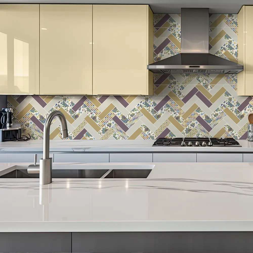 Стеновая панель ПВХ Восток бежевый 600x918x3 мм Santreyd STLM-2062451 - Вид №1