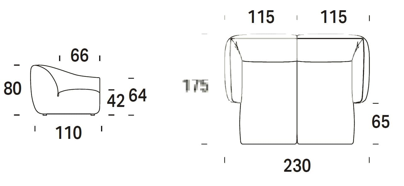 Съемный диван из ткани Felis Softliving ARCH-00128102 - Вид №15