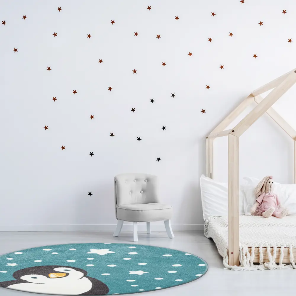 Ковер полипропилен Playground 74KVK R ø100 см цвет синий Tarkett STLM-2052465 - Вид №4