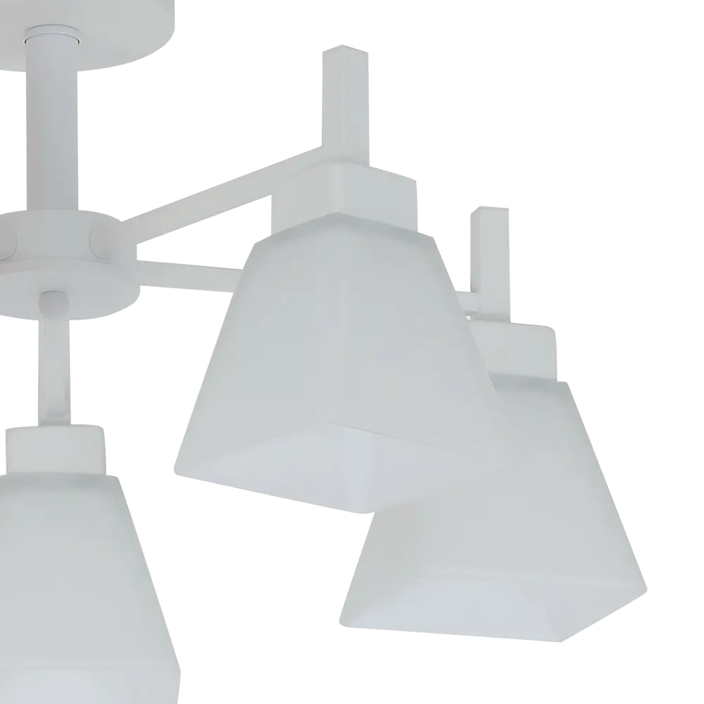 Люстра на штанге Cello 5 ламп 20 м² цвет белый SCHAFFNER STLM-2118635 - Вид №5