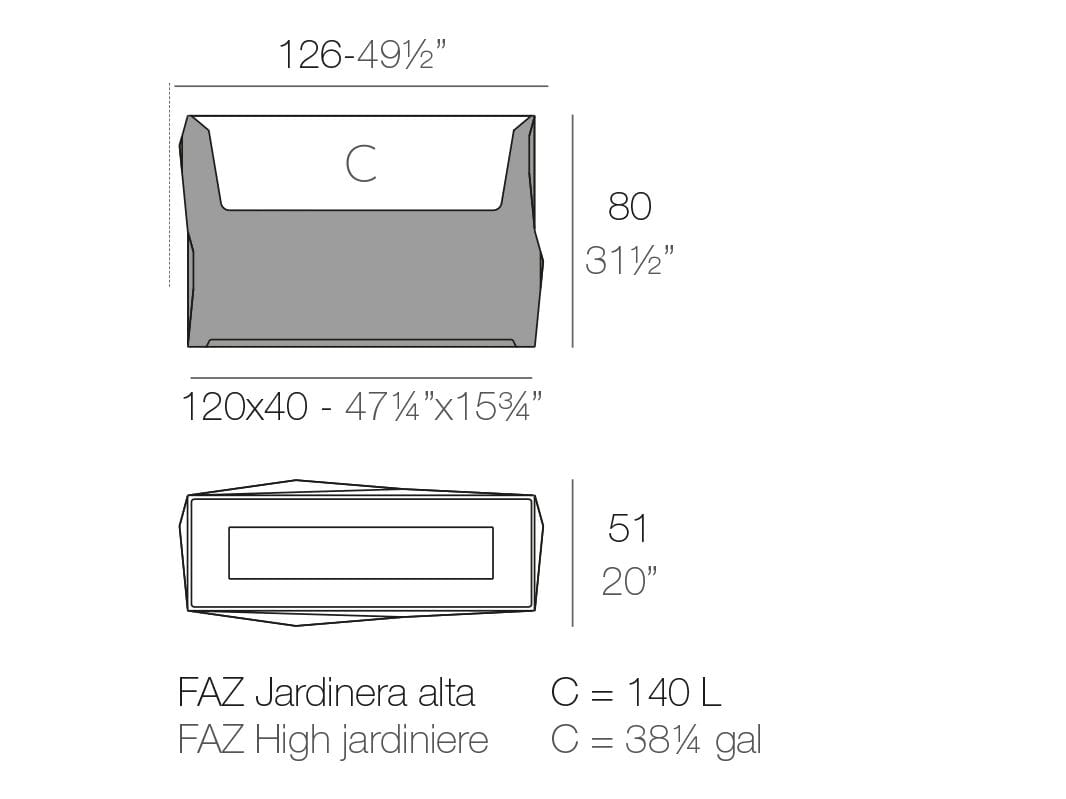 Сеялка из полиэтилена Vondom Faz ARCH-00121865 - Вид №4