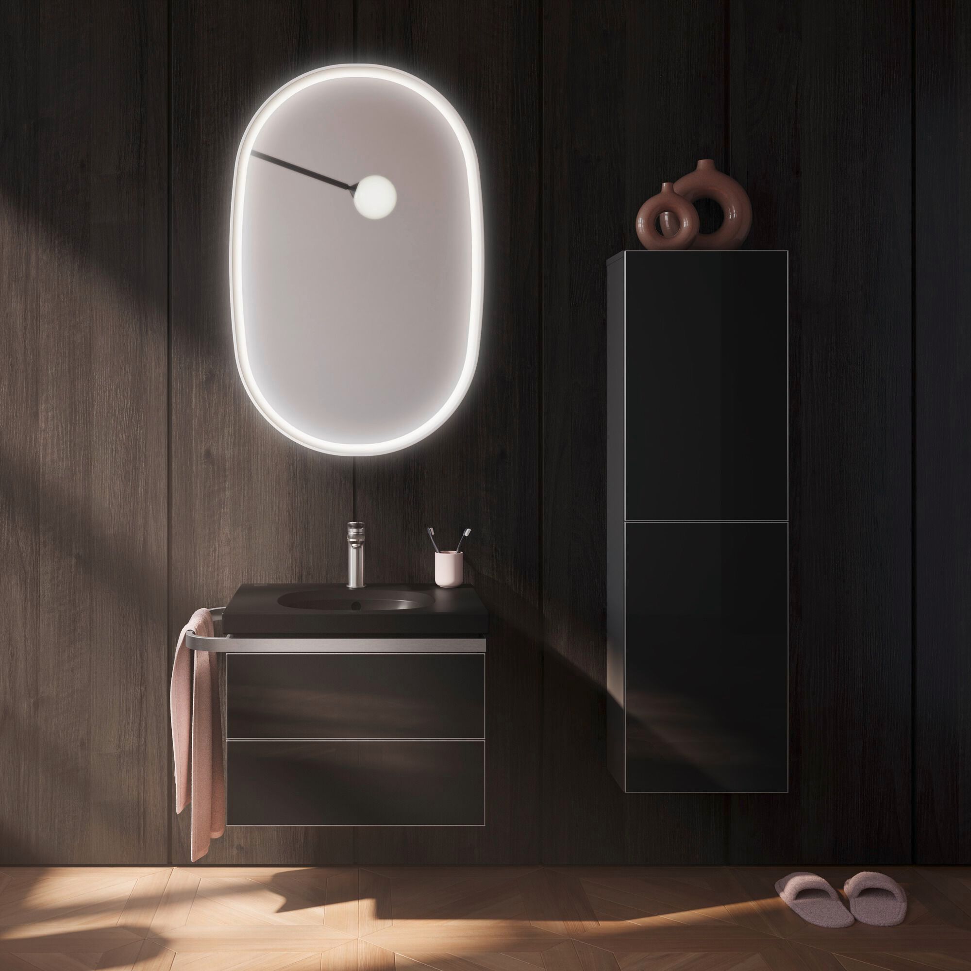 Деревянный подвесной умывальник с ящиками Duravit Aurena ARCH-00015607