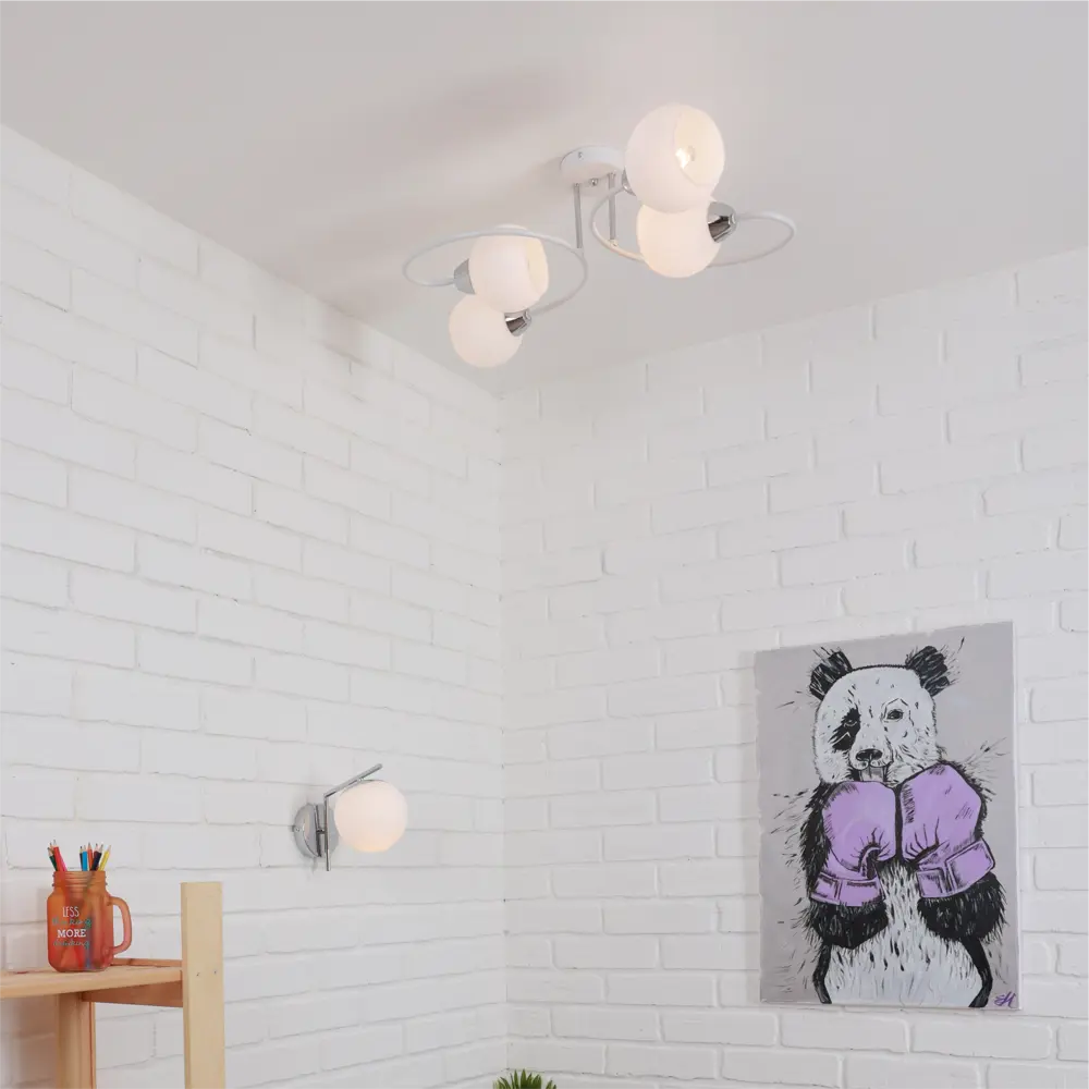 Люстра потолочная «Bitongo» 74523-4 4 лампы 12 м² цвет белый SCHAFFNER STLM-2117754 - Вид №17