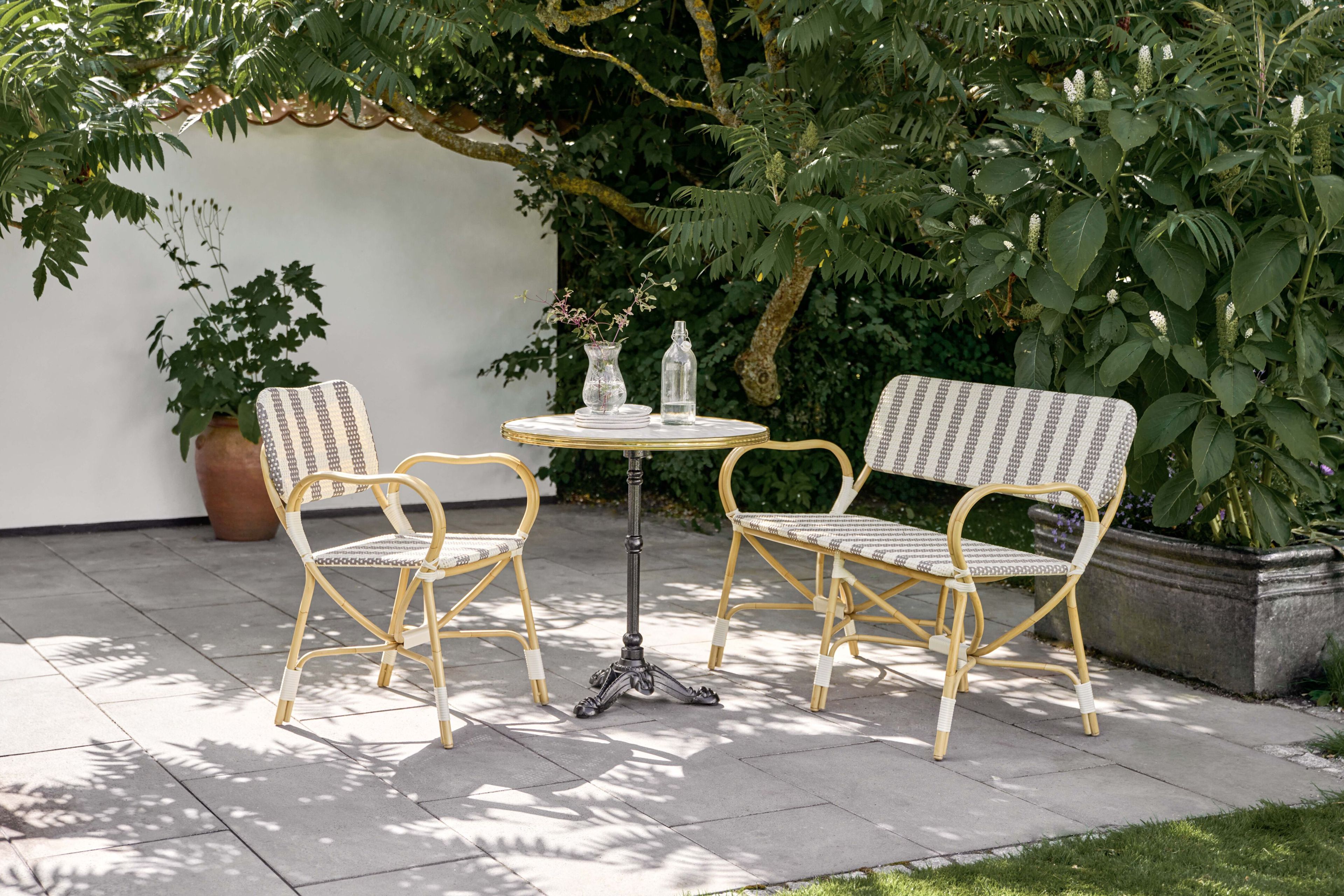 Скамейка из ротанга и ArtFibre® со спинкой Sika Design Alu Affäire ARCH-00121657 - Вид №2