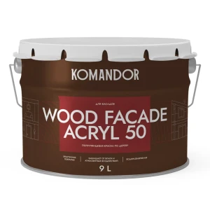 91979321 Краска по дереву Komandor Wood Facade Acryl 50 база C 9 л STLM-1526247