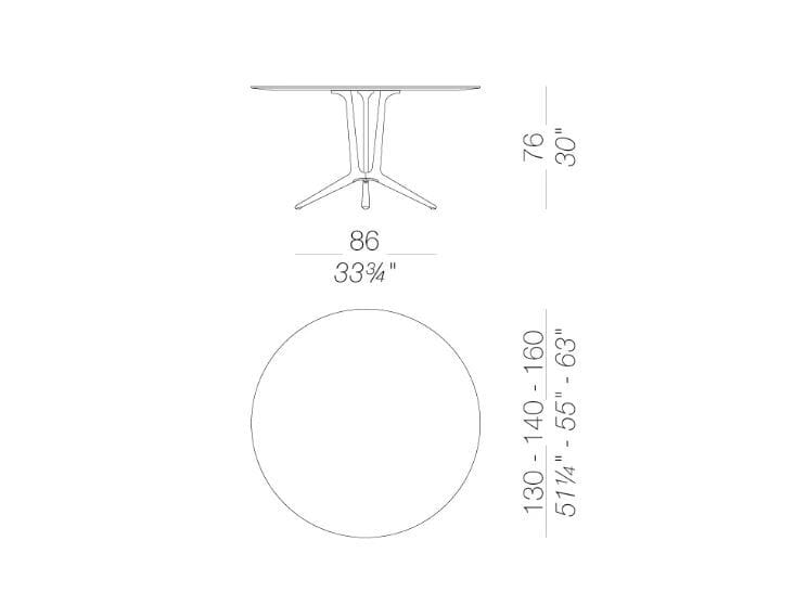 Круглый садовый стол HPL Lapalma TRAIL OUTDOOR ARCH-00064579 - Вид №10