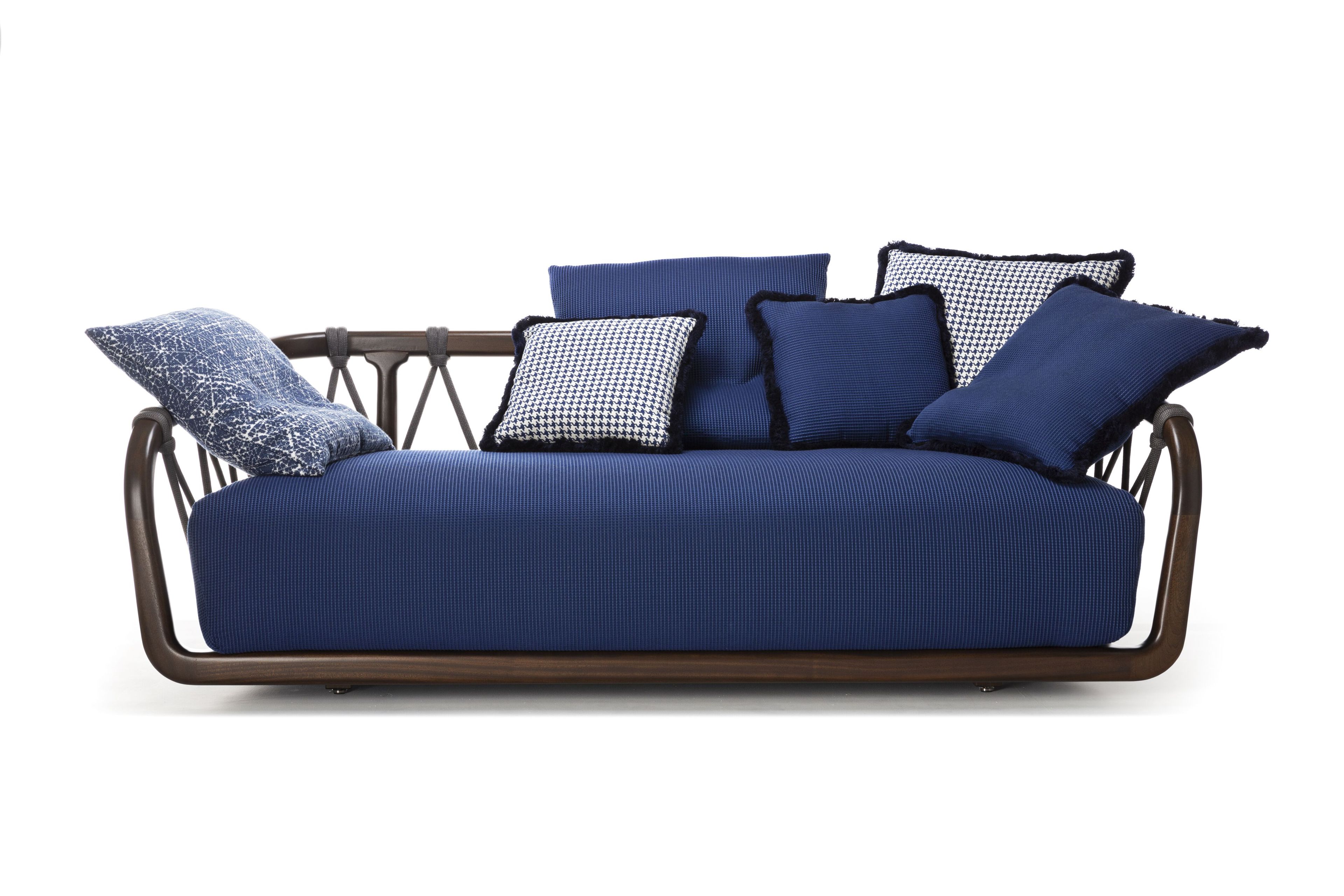 3-местный диван из красного дерева и ткани Exteta Sunset ARCH-00119067